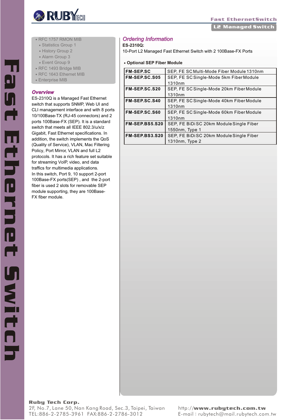 Ruby Tech ES-2310Q User Manual | Page 3 / 3