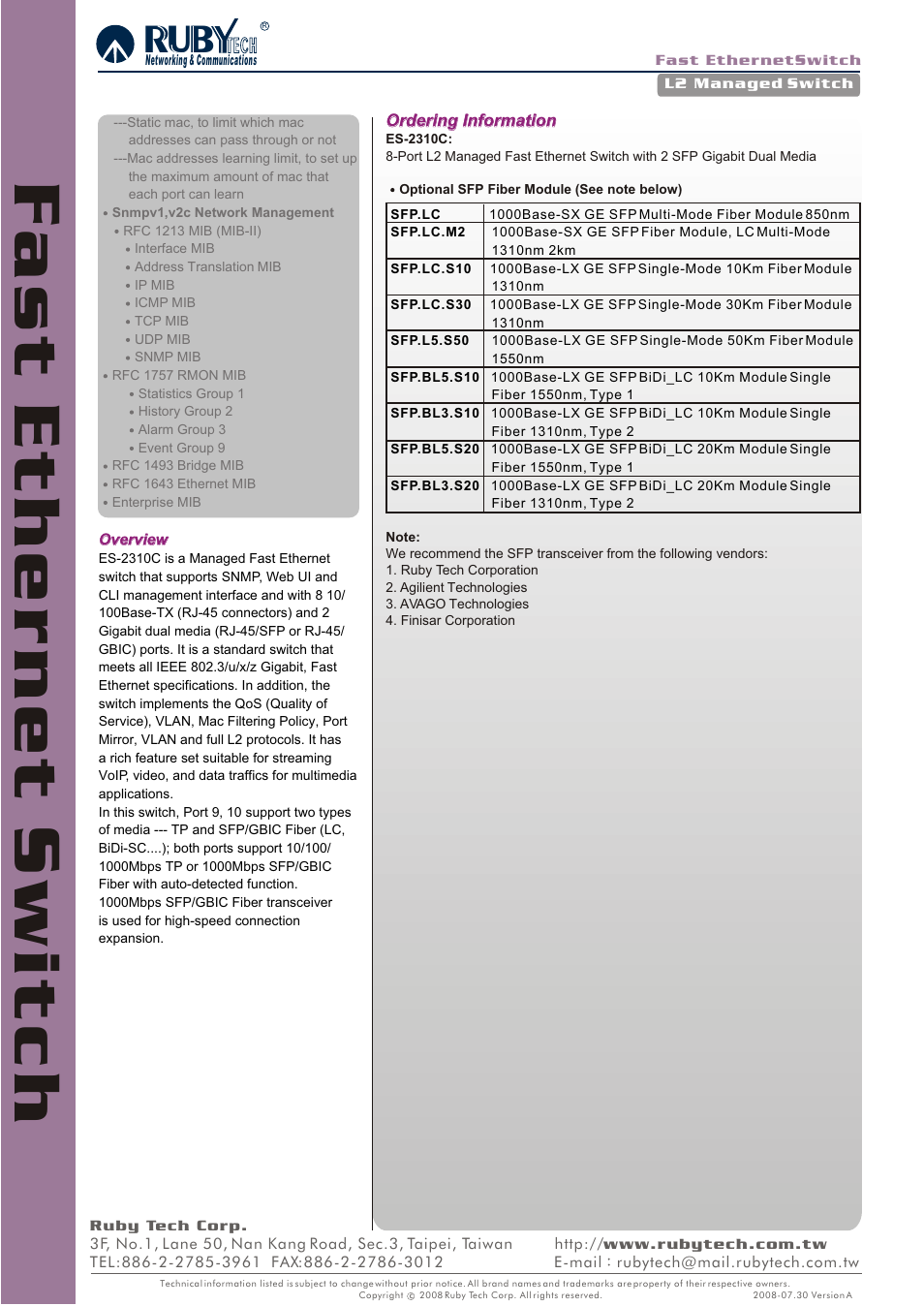 Ruby Tech ES-2310C User Manual | Page 3 / 3