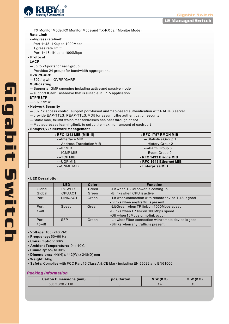 Ruby Tech GS-2148L User Manual | Page 2 / 3