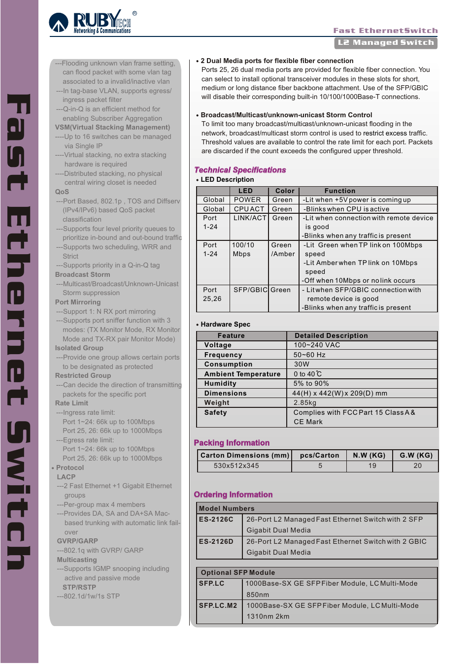 Ruby Tech ES-2126C/D User Manual | Page 2 / 3