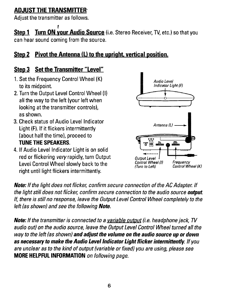 Adjustments | Recoton/Advent AW810 User Manual | Page 6 / 24