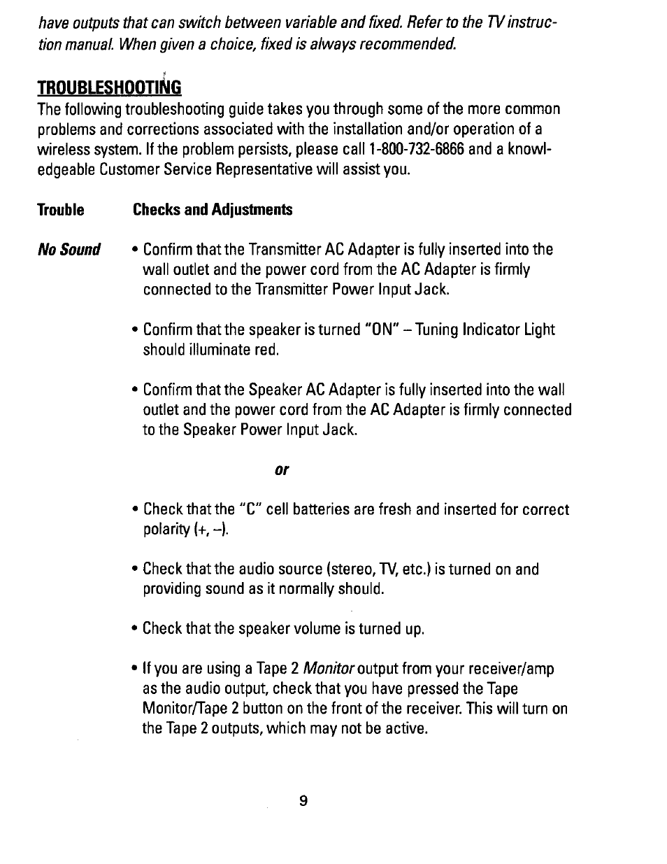 Troubleshooting | Recoton/Advent AW810 User Manual | Page 9 / 24