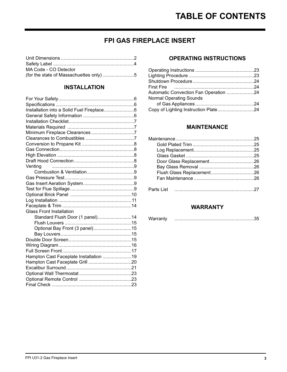 Recoton/Advent U31-LP2 User Manual | Page 3 / 36