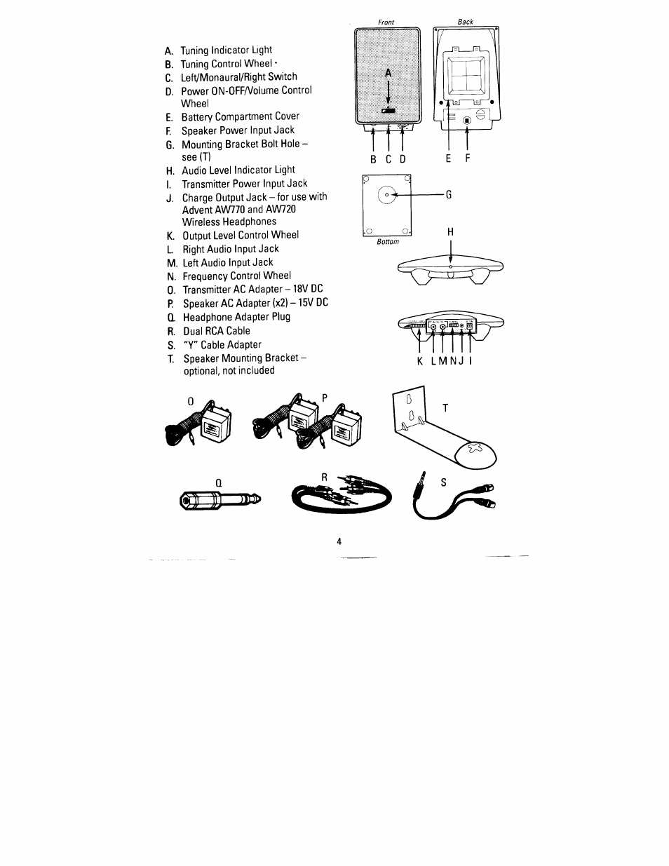 Parts | Recoton/Advent Advent AW820 User Manual | Page 3 / 24