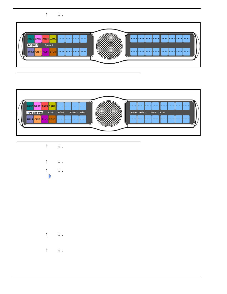 Audio options menu, min volume | RTS CLD Color Keypanel Family KP 32 CLD User Manual | Page 74 / 160