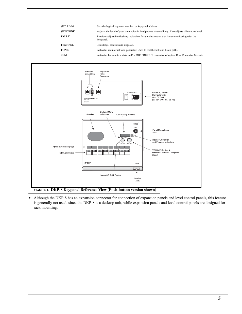 RTS Digital Matrix s Keypanels DKP-8 User Manual | Page 11 / 60