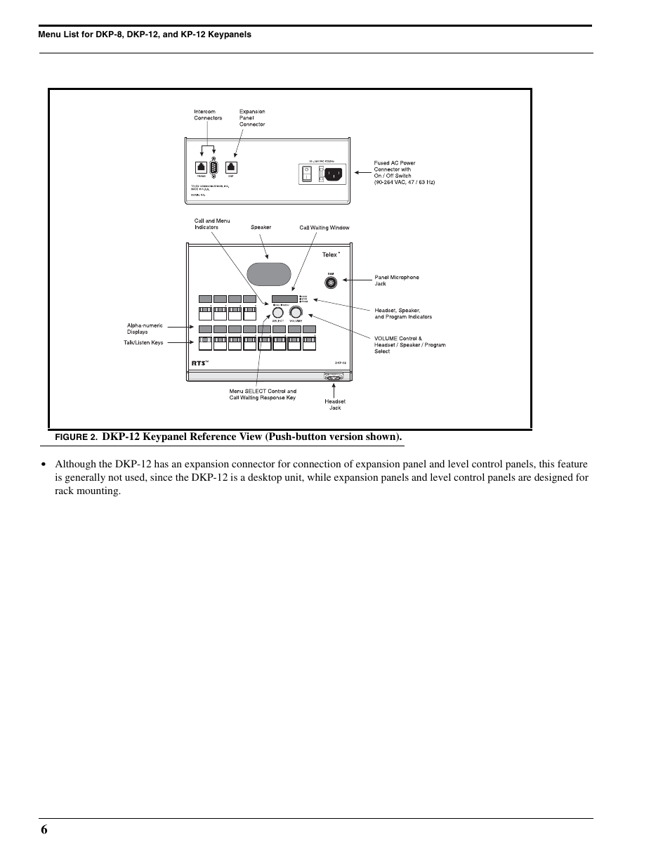 RTS Digital Matrix s Keypanels DKP-8 User Manual | Page 12 / 60