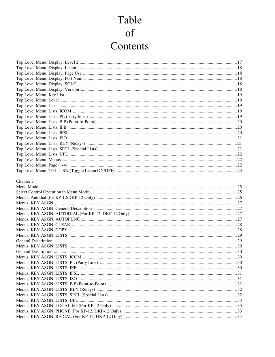 RTS Digital Matrix s Keypanels DKP-8 User Manual | Page 4 / 60