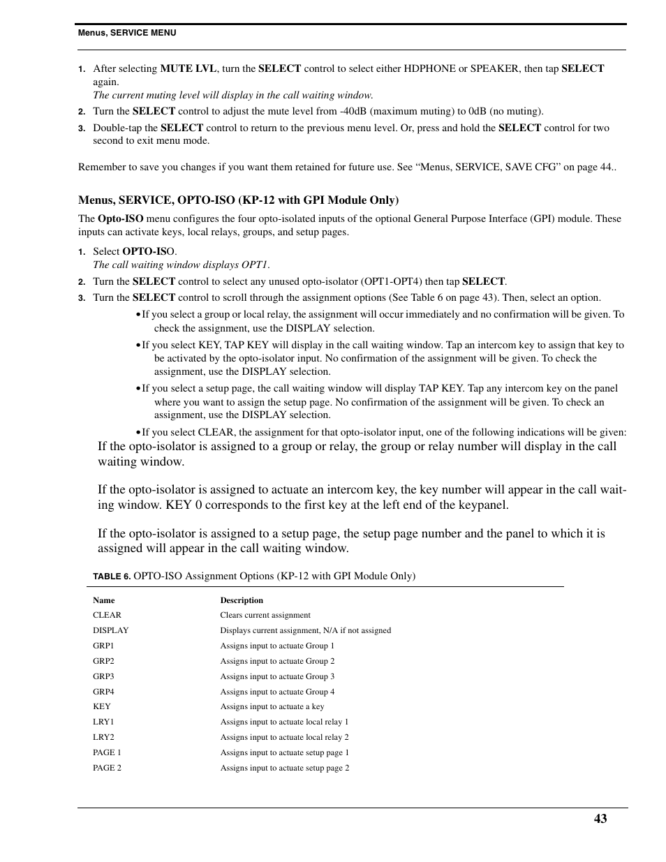 RTS Digital Matrix s Keypanels DKP-8 User Manual | Page 49 / 60