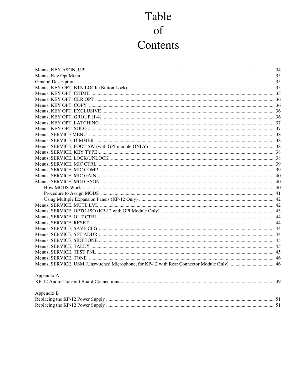 RTS Digital Matrix s Keypanels DKP-8 User Manual | Page 5 / 60