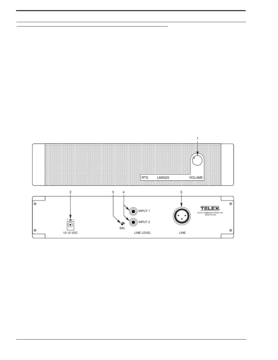 External connections & controls | RTS LMS-325 User Manual | Page 10 / 25