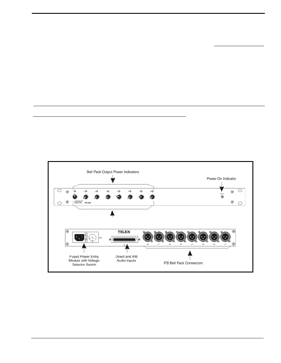 Description, Figure 1. ifb-828 reference view, Description and specifications | RTS IFB-828 User Manual | Page 7 / 12