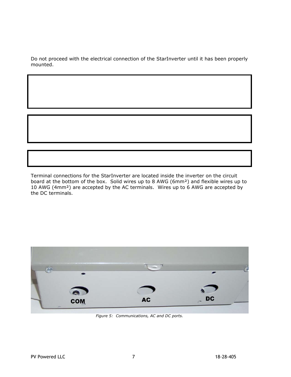 3 electrical connection, Lectrical, Onnection | Warning, Caution | Revolutionary Cooling Systems PVP2800 User Manual | Page 8 / 28
