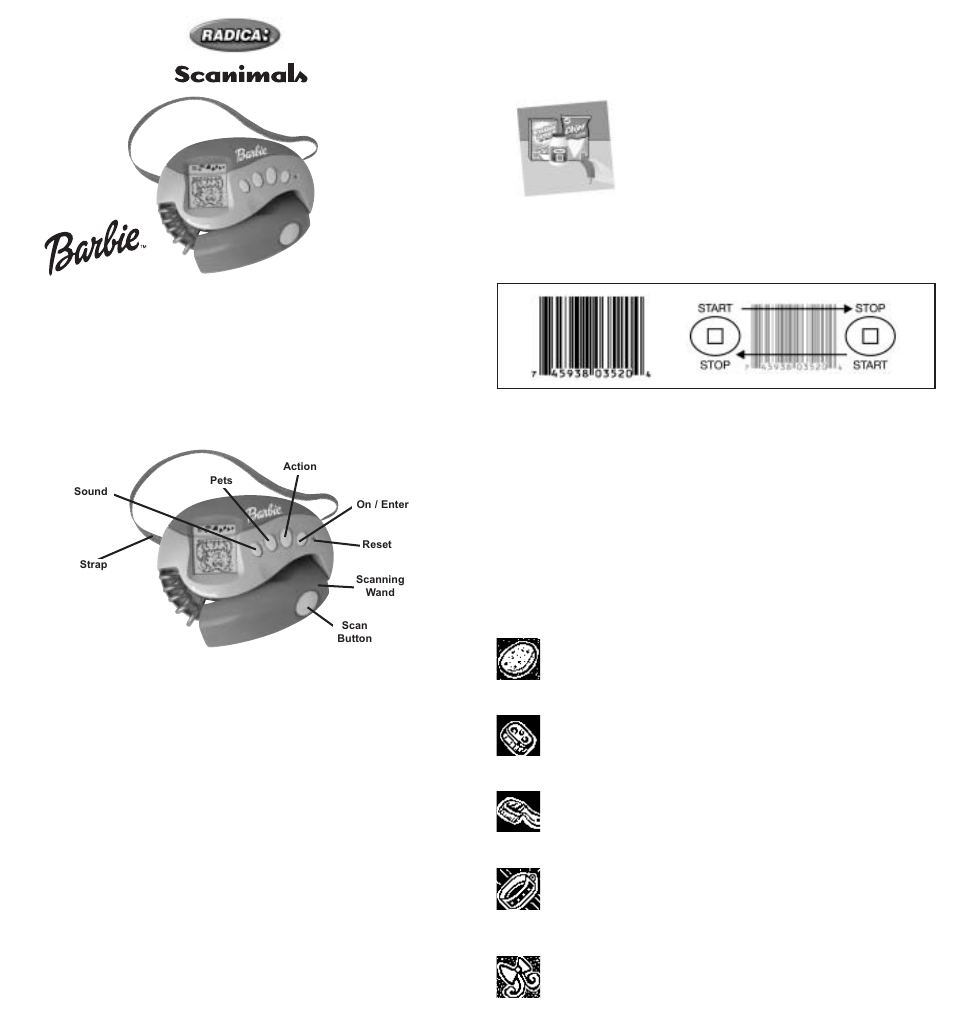 Radica Games Barbie 73013UK User Manual | 2 pages