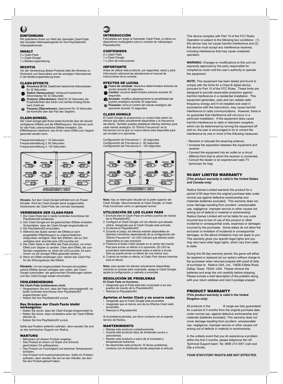Radica Games RC73740 User Manual | Page 2 / 2