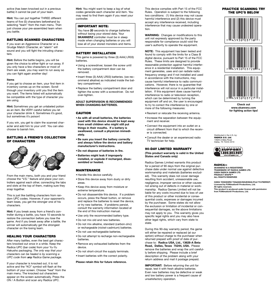 Radica Games YUYU HAKUSHO 74025 User Manual | Page 2 / 2