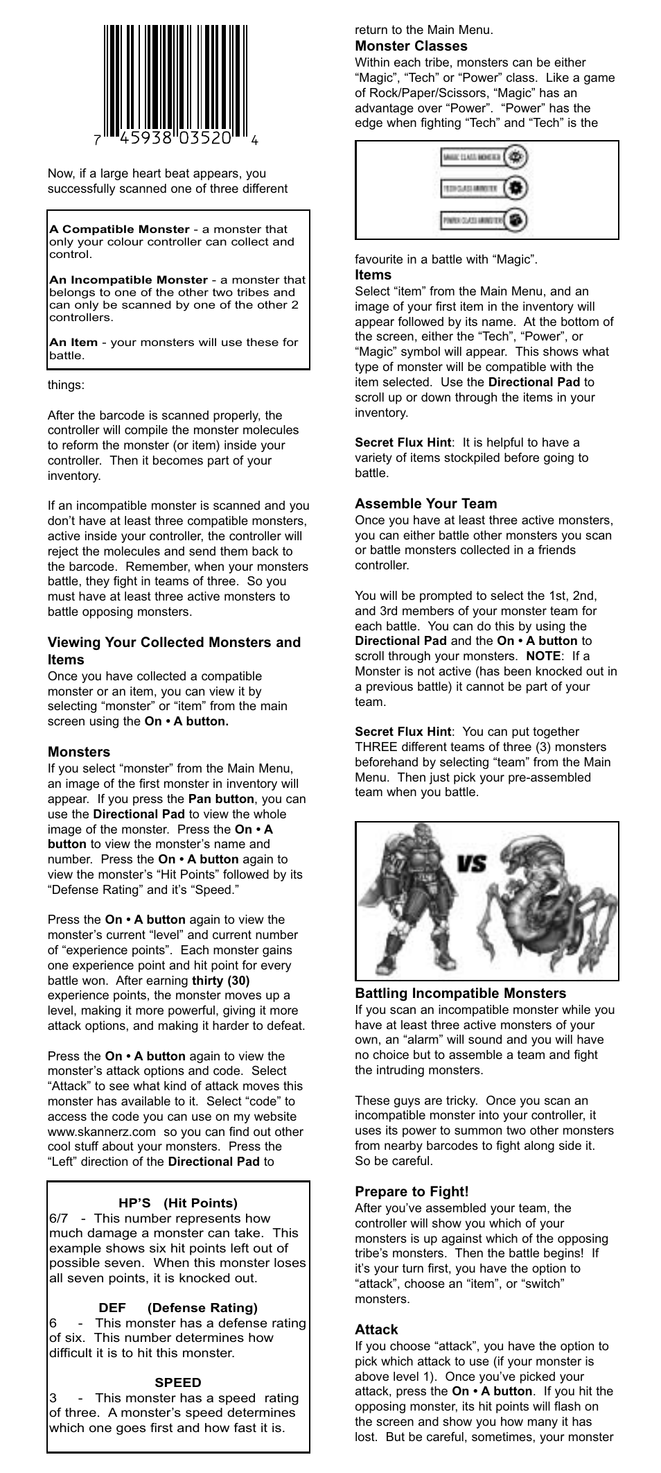 Radica Games Skannerz 71027 User Manual | Page 2 / 4