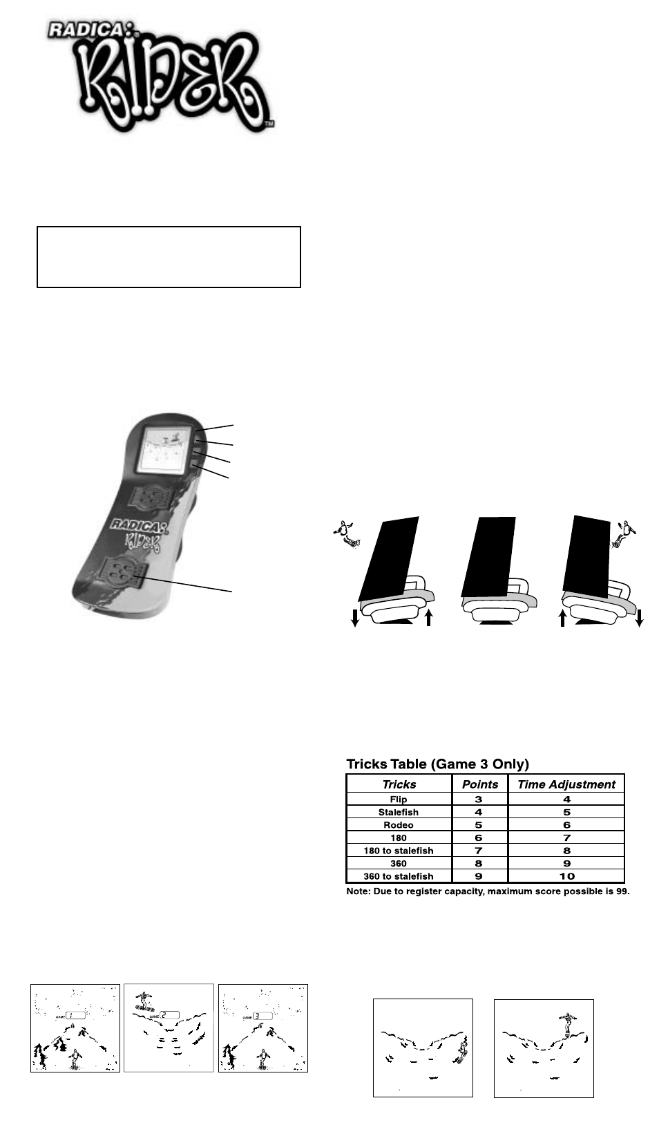 Radica Games 9904 User Manual | 2 pages
