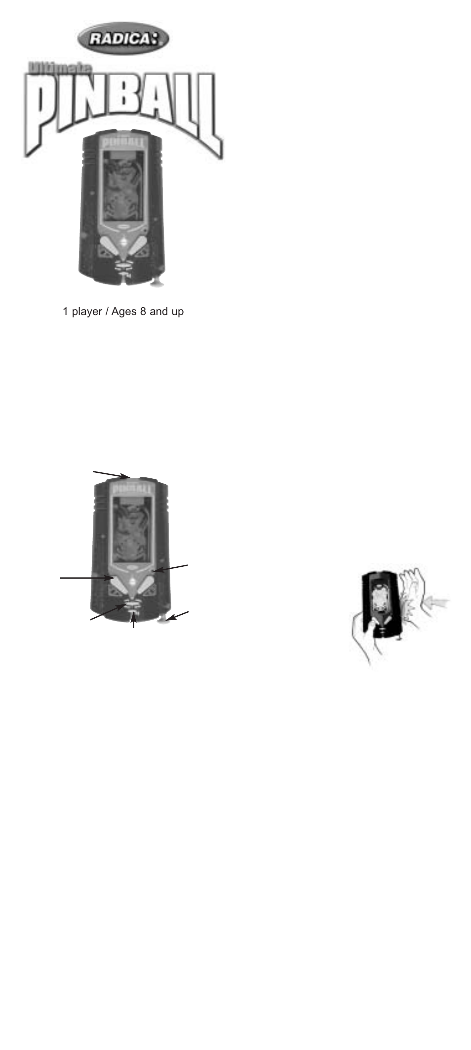 Radica Games PINBALL 73021 User Manual | 3 pages
