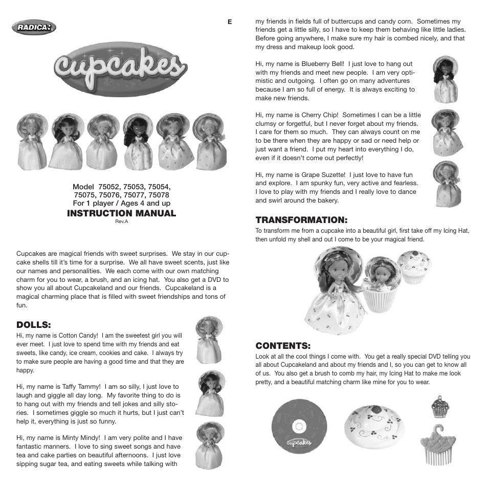 Radica Games 75075 User Manual | 2 pages
