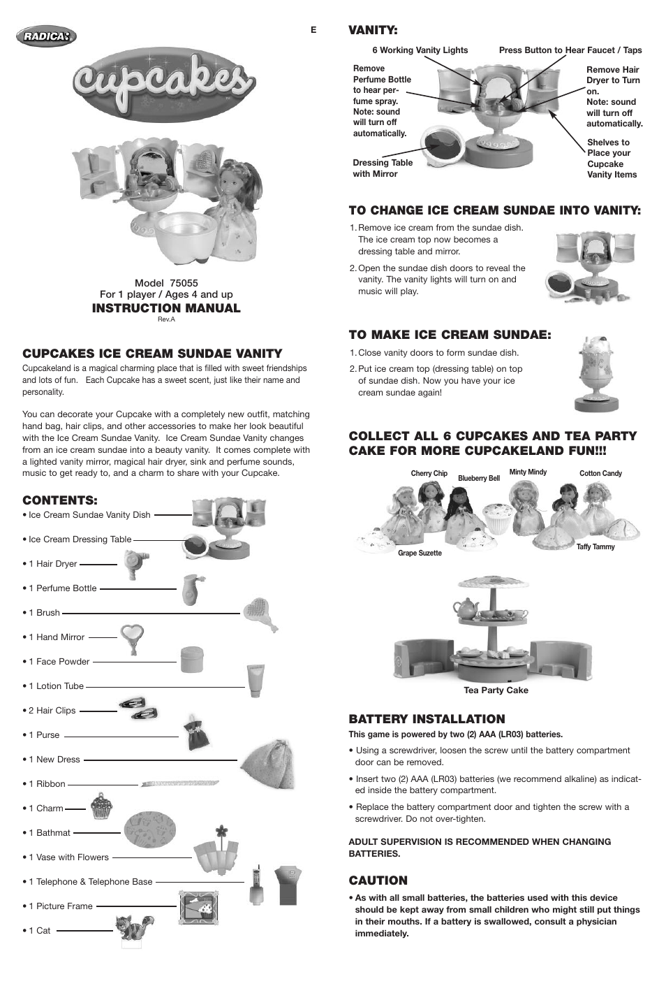 Radica Games 75055 User Manual | 2 pages