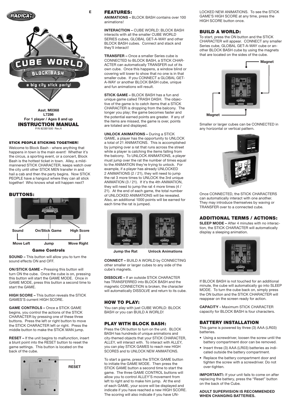 Radica Games L7286 User Manual | 2 pages