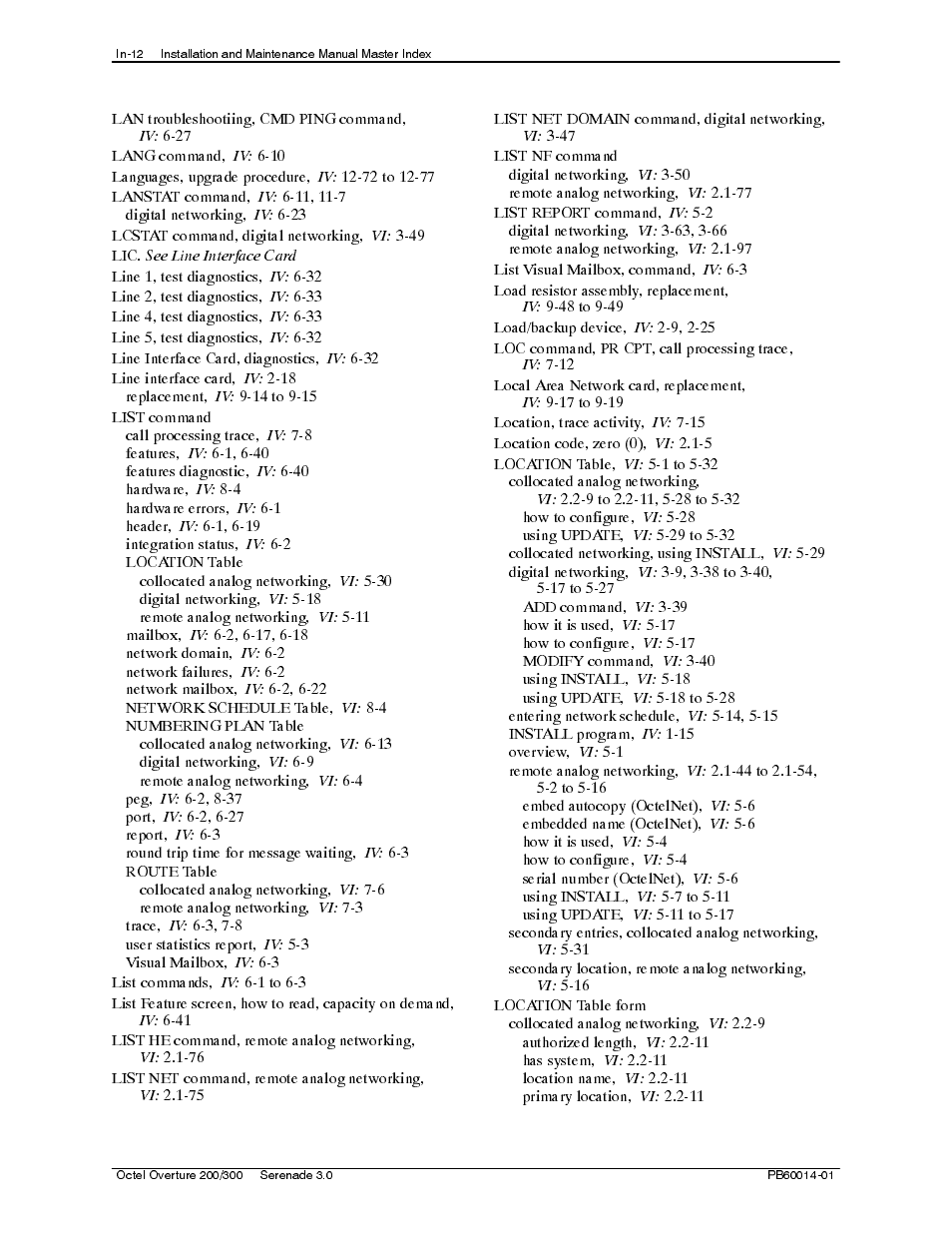 Reliant Octel 200 and Octel 300 Message Servers PB6001401 User Manual | Page 654 / 668