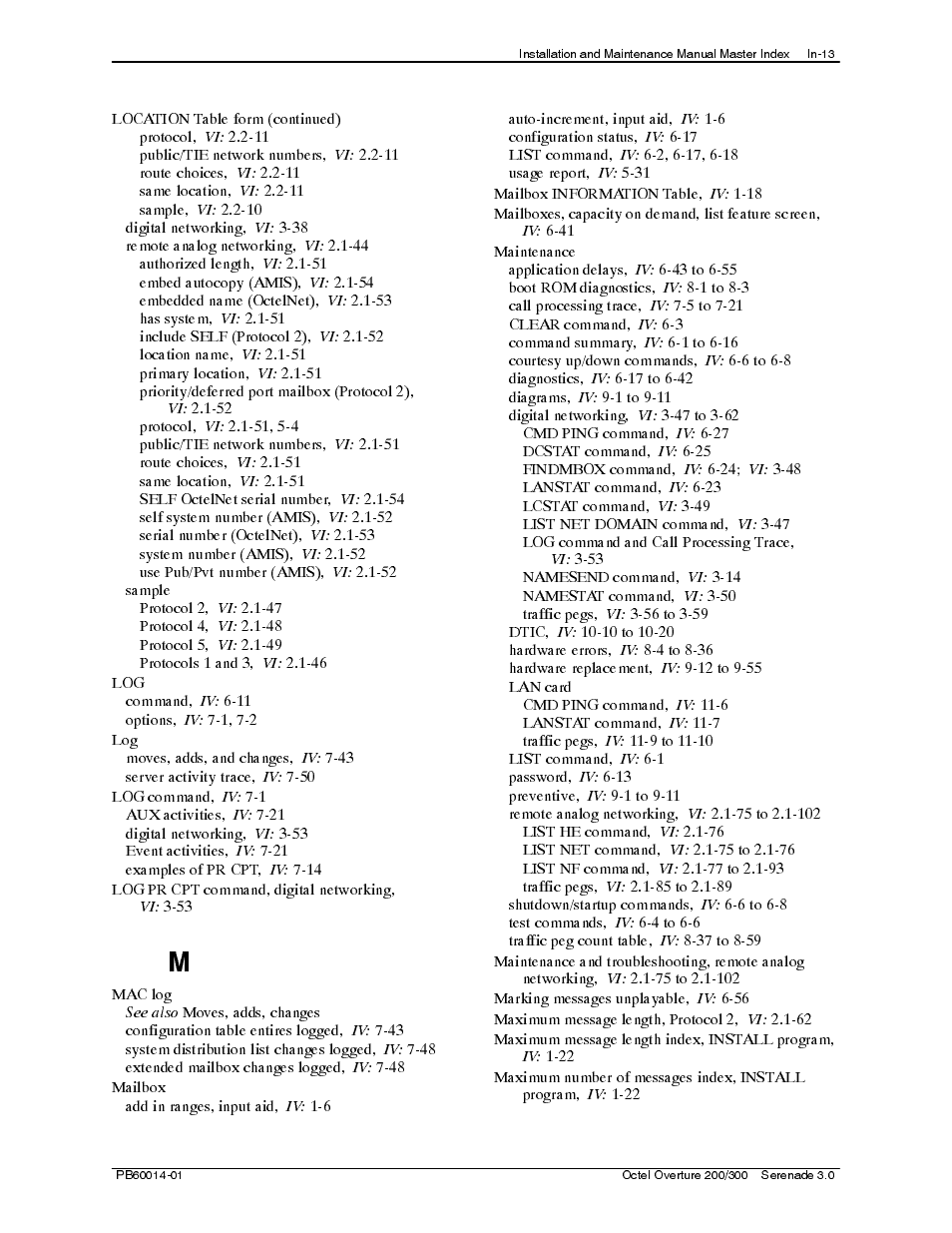 Reliant Octel 200 and Octel 300 Message Servers PB6001401 User Manual | Page 655 / 668