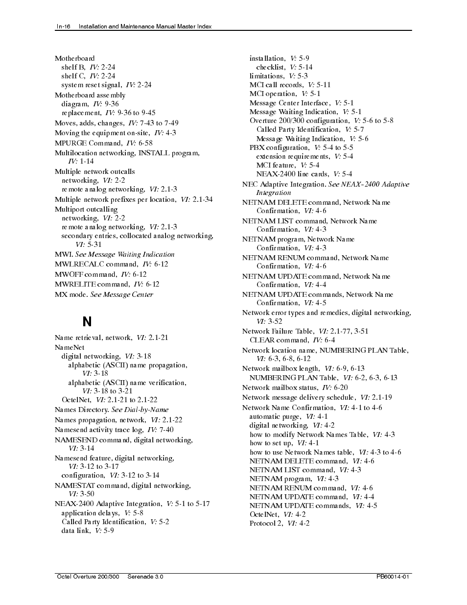 Reliant Octel 200 and Octel 300 Message Servers PB6001401 User Manual | Page 658 / 668