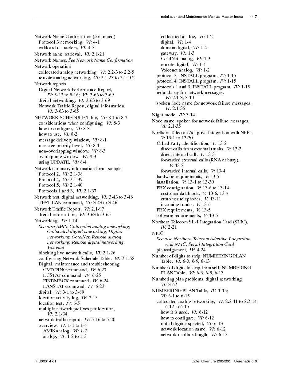 Reliant Octel 200 and Octel 300 Message Servers PB6001401 User Manual | Page 659 / 668