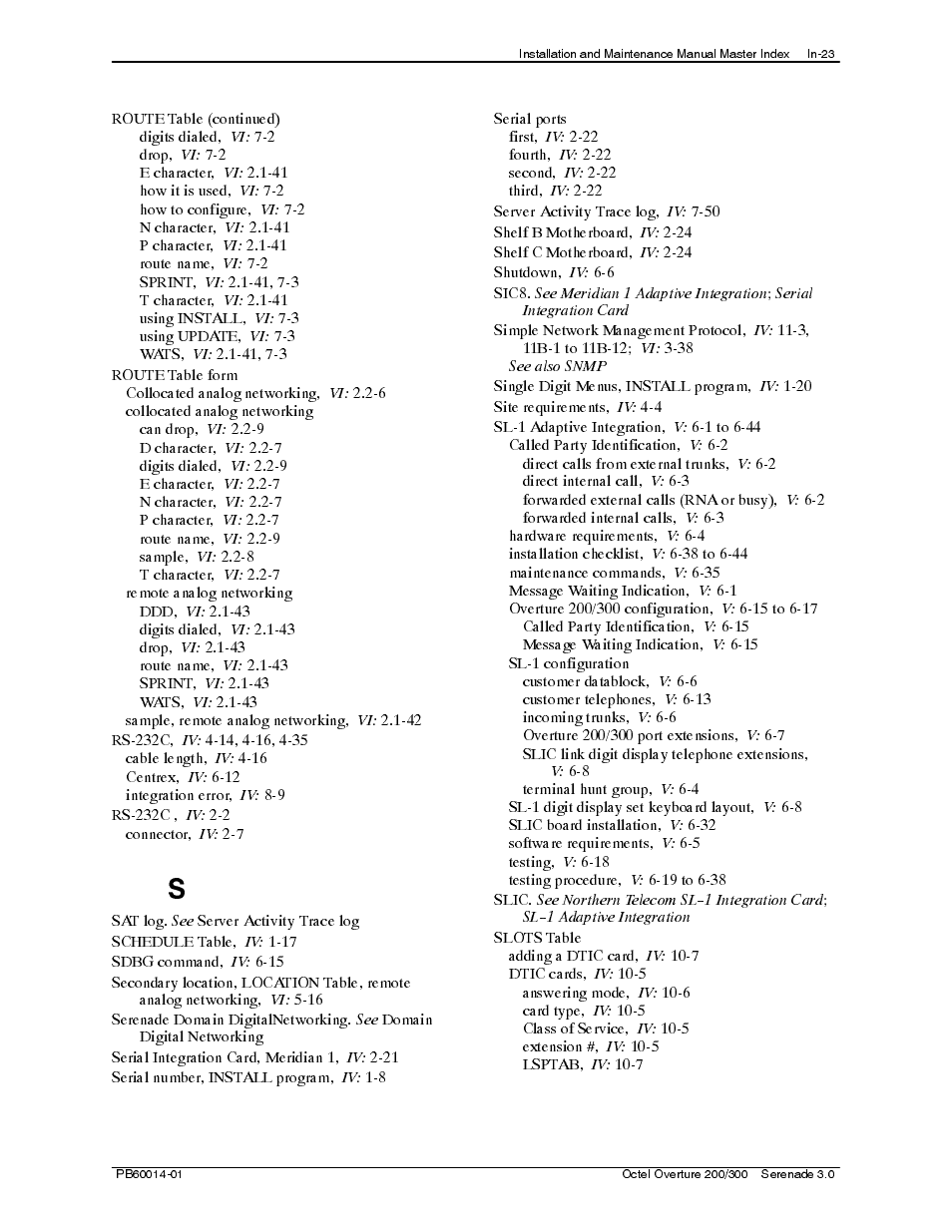 Reliant Octel 200 and Octel 300 Message Servers PB6001401 User Manual | Page 665 / 668
