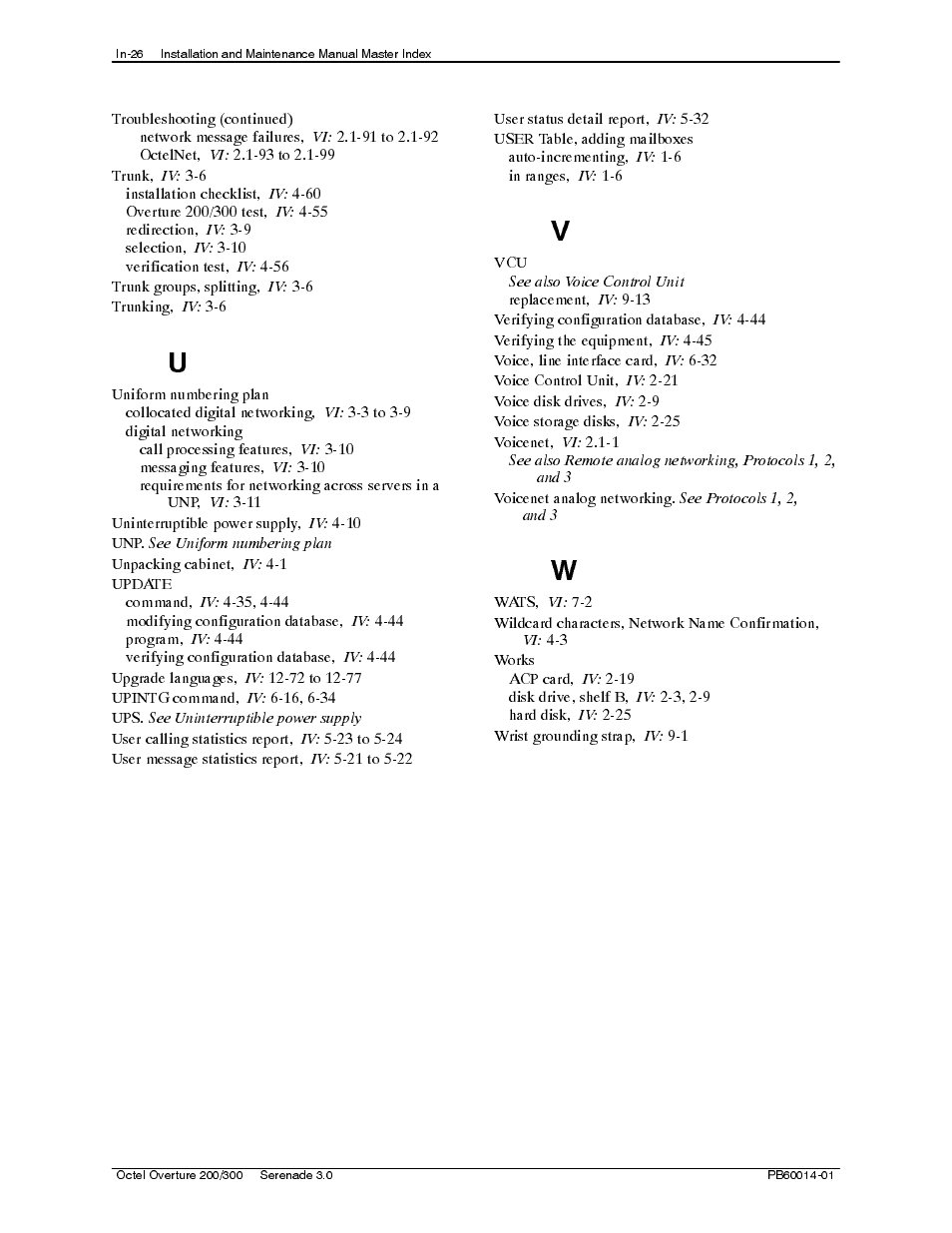 Reliant Octel 200 and Octel 300 Message Servers PB6001401 User Manual | Page 668 / 668