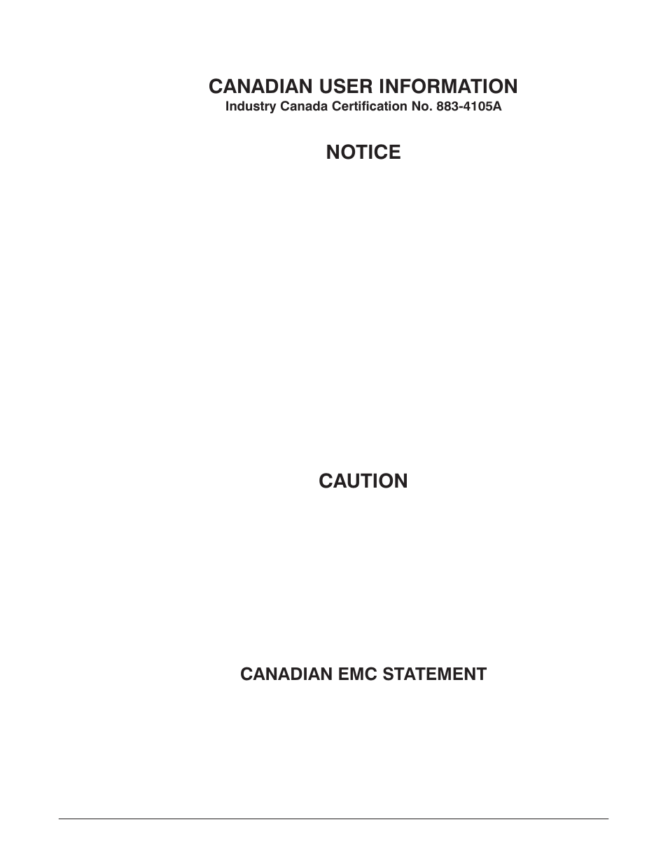 Canadian user information, Notice, Caution | Canadian emc statement | Reliant Octel 200 and Octel 300 Message Servers PB6001401 User Manual | Page 9 / 668
