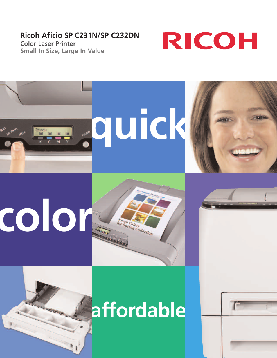 Ricoh Aficio SP C232DN User Manual | 4 pages