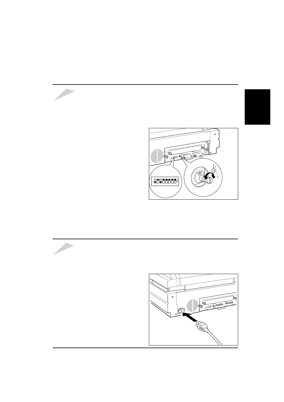 Setting the scsi id, Connecting the power cord, Installation | Ricoh IS430 User Manual | Page 15 / 45