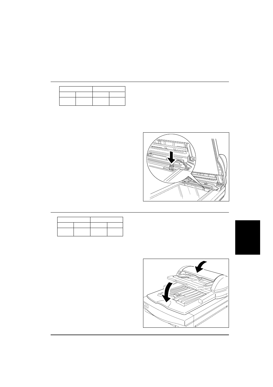 Lamp error, Document feeder cover open, Trouble- shooting | Ricoh IS430 User Manual | Page 25 / 45