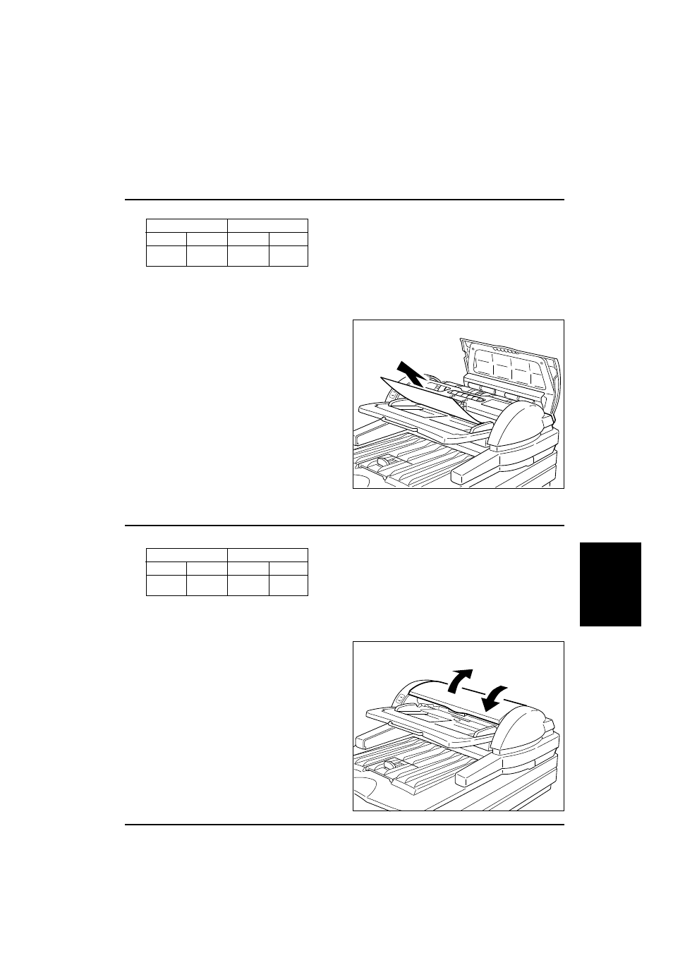 Paper misfeed, Document table error, Trouble- shooting | Ricoh IS430 User Manual | Page 27 / 45