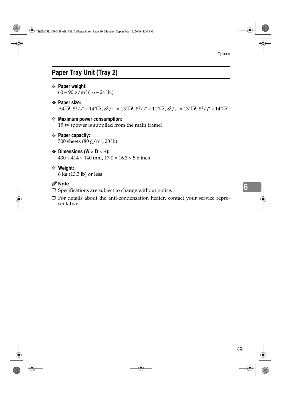 Paper tray unit (tray 2) | Ricoh Aficio MP 161L User Manual | Page 55 / 64