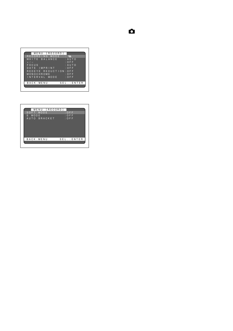 Record menu | Ricoh RDC-5300 User Manual | Page 20 / 26