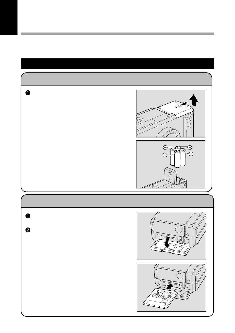 Basic operation/quick reference, Preparations, Loading the batteries | Ricoh RDC-5300 User Manual | Page 22 / 26