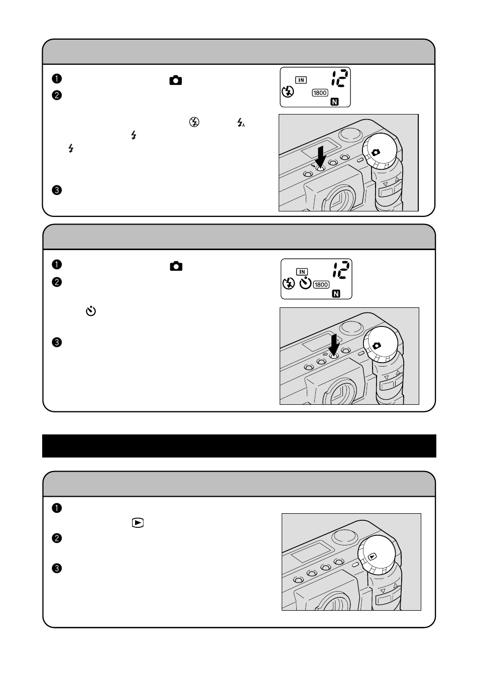 Playback, Changing the flash mode, Using the self-timer | Playing back files | Ricoh RDC-5300 User Manual | Page 24 / 26