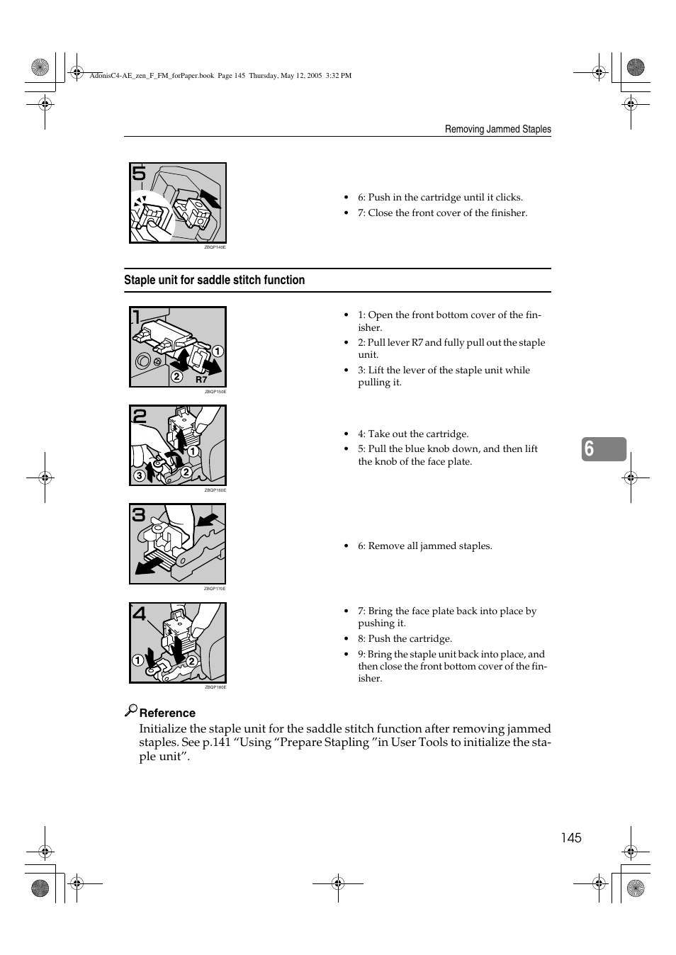 Staple unit for saddle stitch function | Ricoh IS 2245 User Manual | Page 157 / 196