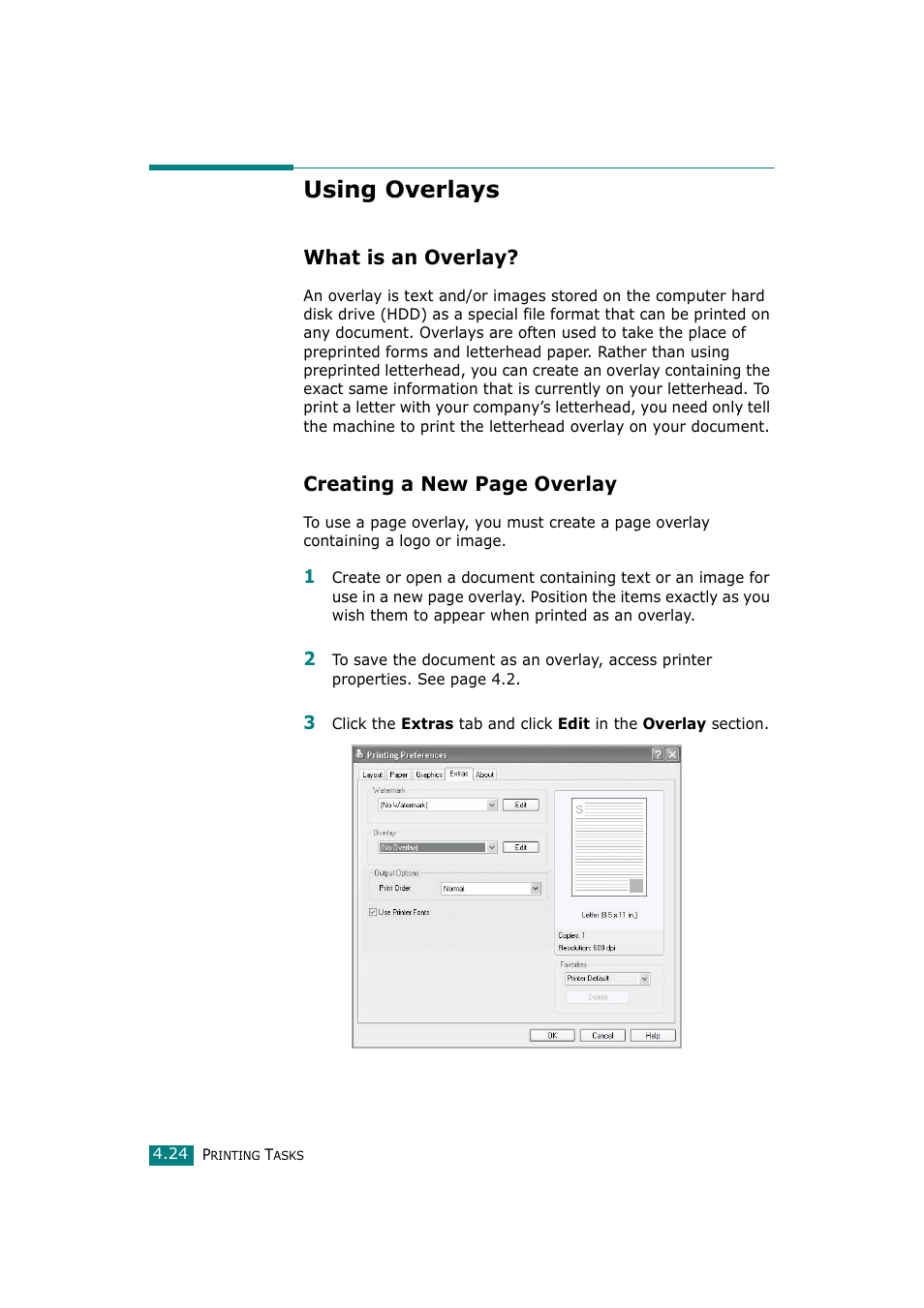 Using overlays, What is an overlay, Creating a new page overlay | Ricoh Aficio BP20N User Manual | Page 101 / 172