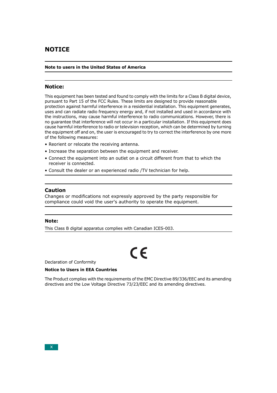 Notice | Ricoh Aficio BP20N User Manual | Page 11 / 172