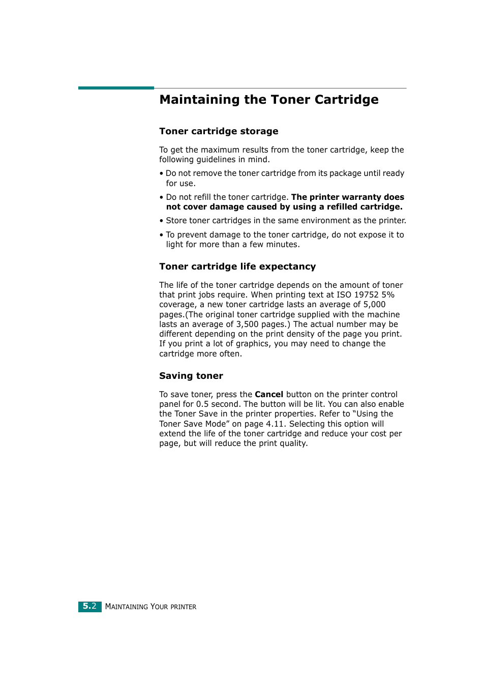 Maintaining the toner cartridge | Ricoh Aficio BP20N User Manual | Page 113 / 172