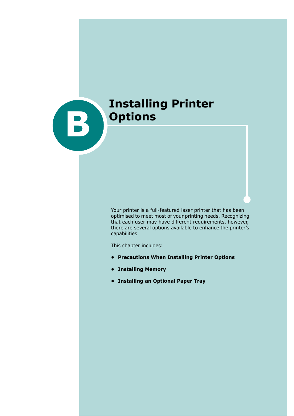 B installing printer options, Appendix b, Nstalling | Rinter, Ptions, Installing printer options | Ricoh Aficio BP20N User Manual | Page 152 / 172