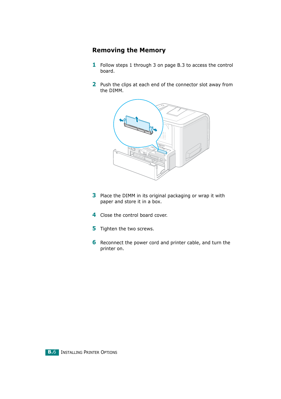 Removing the memory | Ricoh Aficio BP20N User Manual | Page 157 / 172