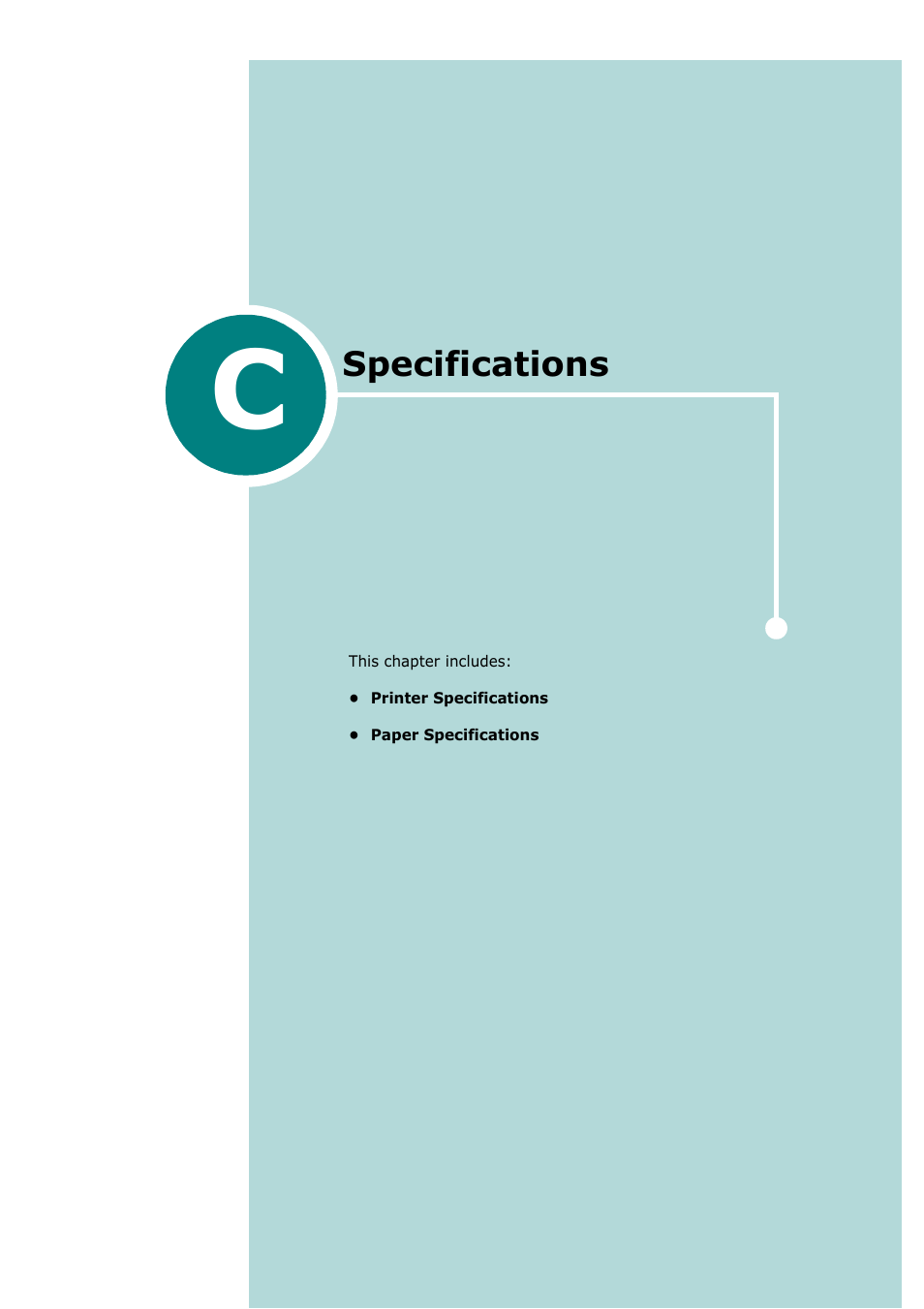 C specifications, Appendix c, Pecifications | Ricoh Aficio BP20N User Manual | Page 160 / 172