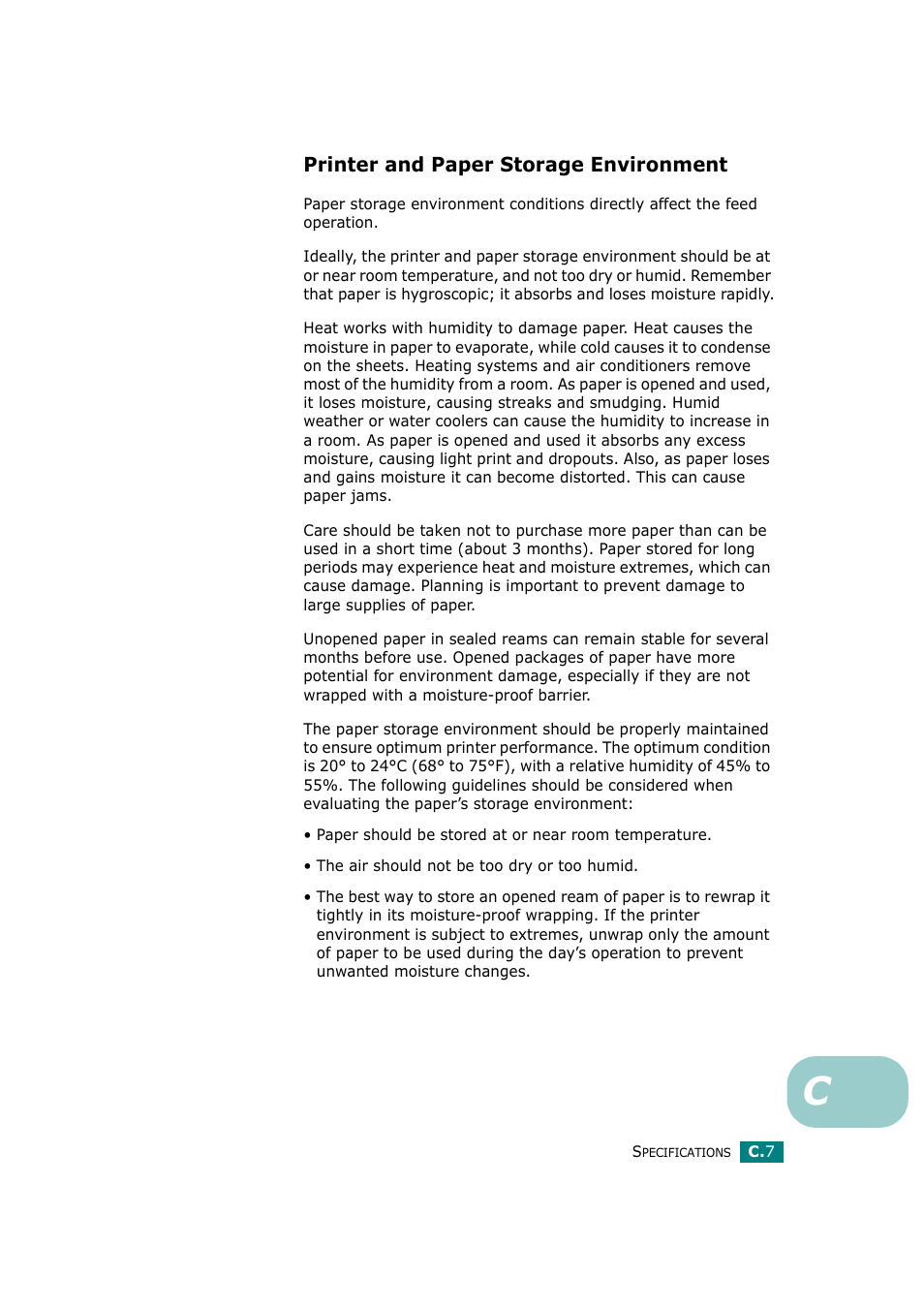 Printer and paper storage environment, Printer and paper storage environment” on | Ricoh Aficio BP20N User Manual | Page 166 / 172