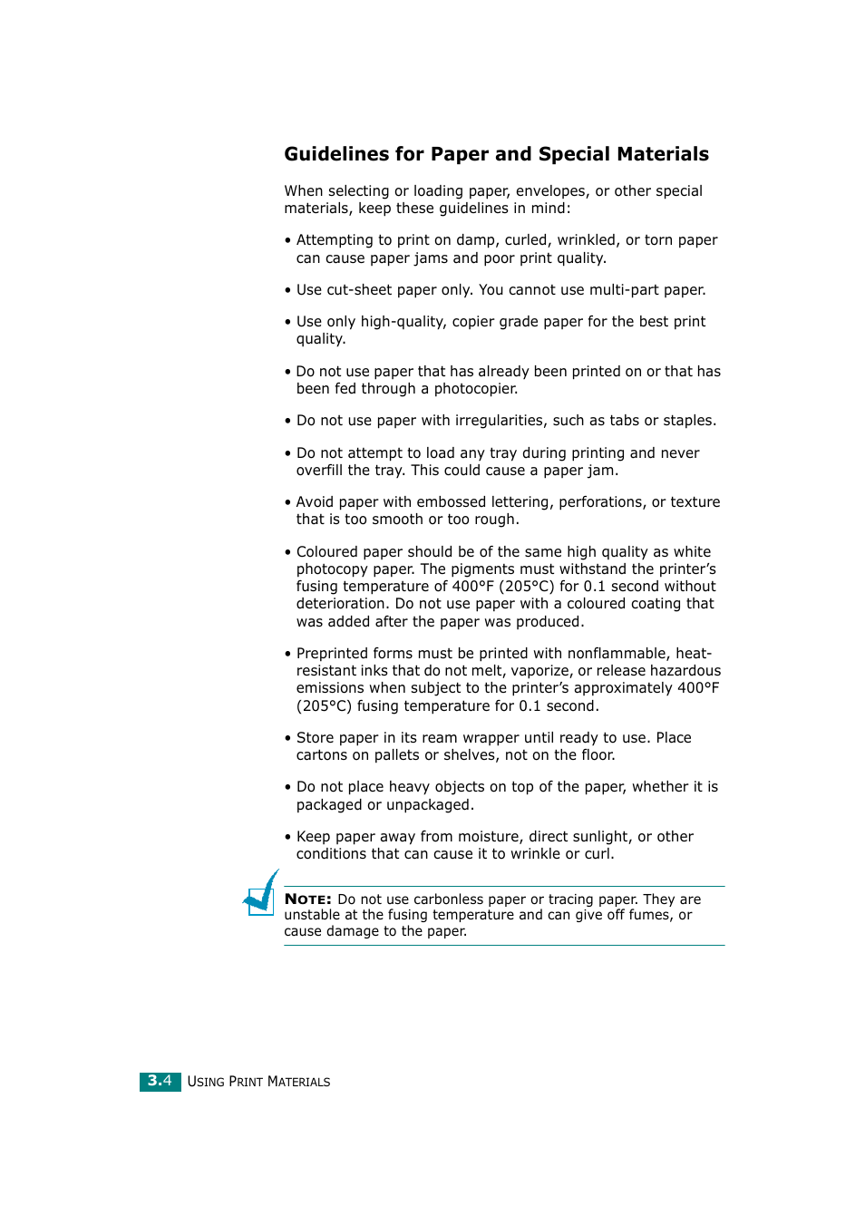 Guidelines for paper and special materials | Ricoh Aficio BP20N User Manual | Page 57 / 172